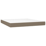 Giroletto a Molle con Materasso Tortora 160x200 cm in Tessuto