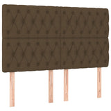 Giroletto a Molle con Materasso Marrone Scuro 160x200cm Tessuto
