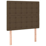 Giroletto a Molle con Materasso Marrone Scuro 100x200cm Tessuto