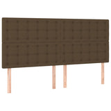 Giroletto a Molle con Materasso Marrone Scuro 180x200cm Tessuto