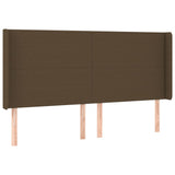 Giroletto a Molle con Materasso Marrone Scuro 180x200cm Tessuto