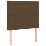 Giroletto a Molle con Materasso Marrone Scuro 100x200cm Tessuto