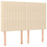Giroletto a Molle con Materasso Crema 140x19 cm in Tessuto