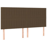 Giroletto a Molle con Materasso Marrone Scuro 160x200cm Tessuto