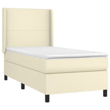 Giroletto a Molle con Materasso Crema 100x200 cm in Similpelle
