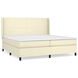 Giroletto a Molle con Materasso Crema 200x200 cm in Similpelle