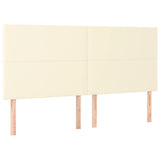 Giroletto a Molle con Materasso Crema 200x200 cm in Similpelle