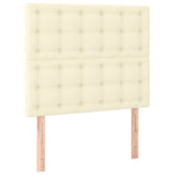 Giroletto a Molle con Materasso Crema 90x200 cm in Similpelle