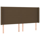 Letto a Molle Materasso e LED MarroneScuro 200x200cm in Tessuto