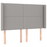 Letto a Molle Materasso e LED Grigio Chiaro 140x190 cm Tessuto