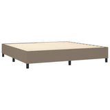 Letto a Molle Materasso e LED tortora 200x200cm in Tessuto