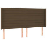 Letto a Molle Materasso e LED MarroneScuro 180x200cm in Tessuto