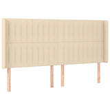 Letto a Molle con Materasso e LED Crema 180x200 cm in Tessuto