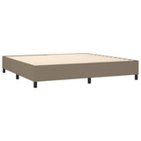 Letto a Molle Materasso e LED tortora 200x200cm in Tessuto