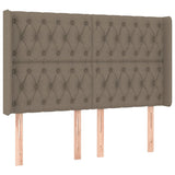 Letto a Molle con Materasso e LED Tortora 160x200 cm in Tessuto