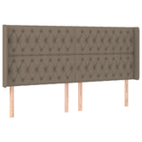 Letto a Molle Materasso e LED tortora 200x200cm in Tessuto