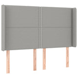 Letto a Molle Materasso e LED Grigio Chiaro 140x190 cm Tessuto