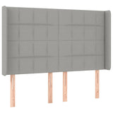 Letto a Molle Materasso e LED Grigio Chiaro 140x190 cm Tessuto