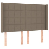 Letto a Molle con Materasso e LED Tortora 140x190 cm in Tessuto