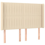Letto a Molle con Materasso e LED Crema 140x190 cm in Tessuto