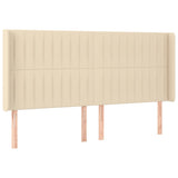 Letto a Molle con Materasso e LED Crema 180x200 cm in Tessuto