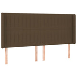 Letto a Molle Materasso e LED Marronescuro 200x200cm in Tessuto