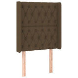 Letto a Molle Materasso e LED Marrone Scuro 80x200cm in Tessuto