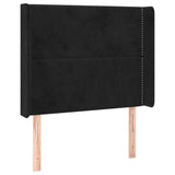 Letto a Molle con Materasso e LED Nero 80x200 cm in Velluto