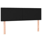 Letto a Molle con Materasso e LED Nero 140x190 cm in Tessuto