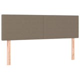 Letto a Molle con Materasso e LED Tortora 140x190 cm in Tessuto