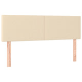 Letto a Molle con Materasso e LED Crema 140x190 cm in Tessuto