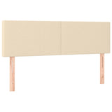 Letto a Molle con Materasso e LED Crema 140x200 cm in Tessuto