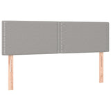 Letto a Molle Materasso e LED Grigio Chiaro 140x190 cm Tessuto