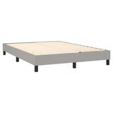 Letto a Molle Materasso e LED Grigio Chiaro 140x190 cm Tessuto