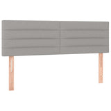 Letto a Molle Materasso e LED Grigio Chiaro 140x190 cm Tessuto