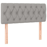 Letto a Molle Materasso e LED Grigio Chiaro 90x190 cm Tessuto
