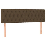 Letto a Molle Materasso e LED MarroneScuro 140x190cm in Tessuto