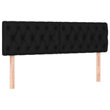 Letto a Molle con Materasso e LED Nero 160x200 cm in Tessuto