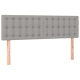 Letto a Molle Materasso e LED Grigio Chiaro 140x190 cm Tessuto