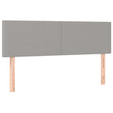 Letto a Molle Materasso e LED Grigio Chiaro 140x190 cm Tessuto