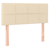 Letto a Molle con Materasso e LED Crema 80x200 cm in Tessuto