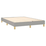 Letto a Molle Materasso e LED Grigio Chiaro 140x190 cm Tessuto