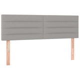 Letto a Molle Materasso e LED Grigio Chiaro 140x190 cm Tessuto