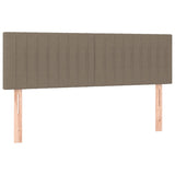 Letto a Molle con Materasso e LED Tortora 140x200 cm in Tessuto