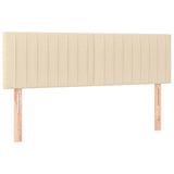 Letto a Molle con Materasso e LED Crema 140x200 cm in Tessuto