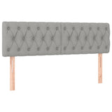 Letto a Molle Materasso e LED Grigio Chiaro 140x190 cm Tessuto