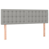 Letto a Molle Materasso e LED Grigio Chiaro 140x190 cm Tessuto