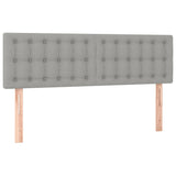 Letto a Molle Materasso e LED Grigio Chiaro 140x190 cm Tessuto