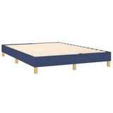 Letto a Molle con Materasso e LED Blu 140x190 cm in Tessuto