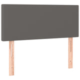 Giroletto Molle con Materasso e LED Grigio 90x190cm Similpelle